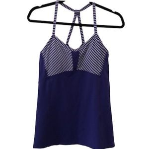 🌺 Athleta Fulfillment Built-In Bra Tank Top Amalfi Blue Size Medium